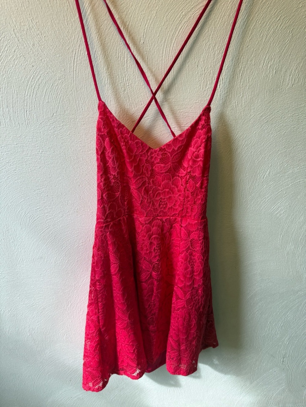 Show Me Your Mumu Pink Lace Mini Dress NWT Strappy Wedding Guest Vacation XS - Picture 3 of 6
